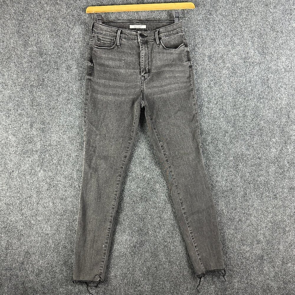 Pacsun Jeans Womens 25 Super High Rise Jegging Gray Cotton Stretch Raw Hem